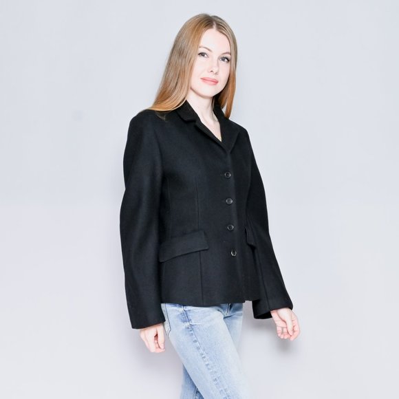 709. NOMINATE Milano Black Wool-Blend Jacket NWT Small - Picture 4 of 7